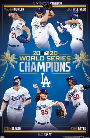 8x10inch,Framed Los Angeles Dodgers Poster 2020 World Series Championship Champions HD Printing Wall Art